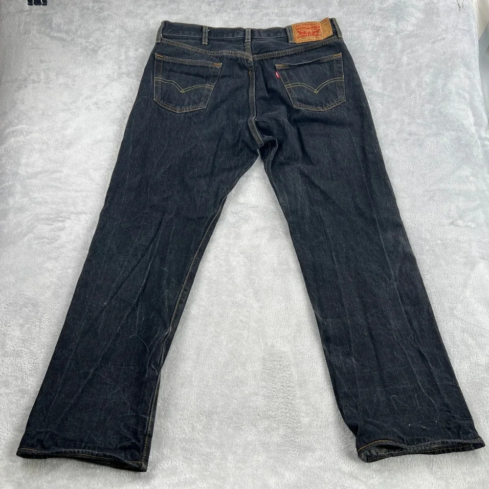 Levi's 501 Original Fit Straight Leg Jeans 38x30 Black Men Vintage Streetwear